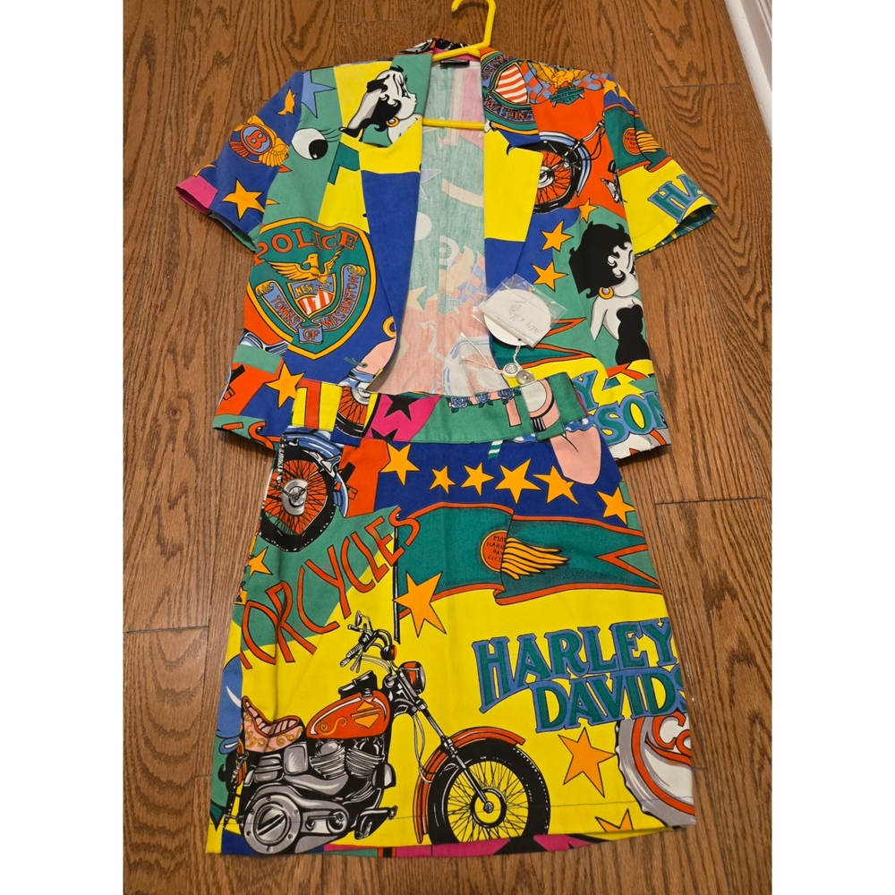 Versace Jeans Collection Betty Boop Harley Davidson Suit Set